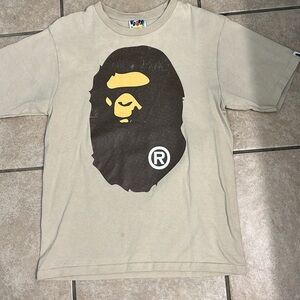 Bape Beige Ape Head Tee